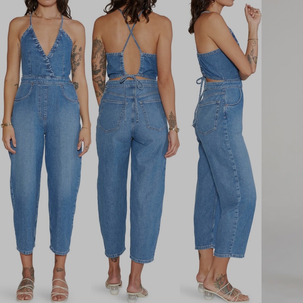 Etica Blue Denim Jumpsuit